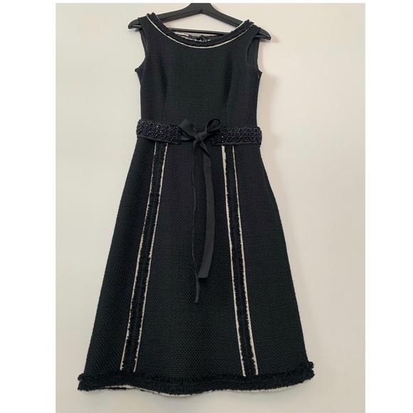 PRADA Virgin Wool Sheath Dress | Black Size 2 - Picture 2 of 16